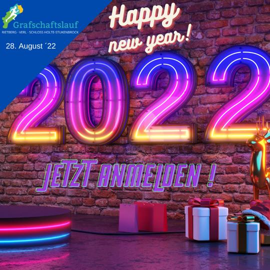 🏃‍♀️🏃‍♂️Wir wünschen allen Freunden des Grafschaftslauf ein tolles Jahr 2022! 🏃‍♀️🏃‍♂️
